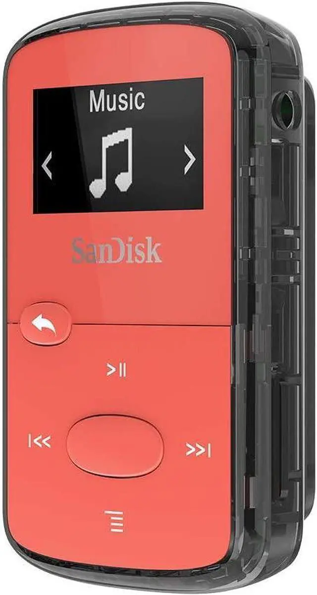 Alt view image 12 of 14 - SanDisk Clip Jam 8GB Flash MP3 Player Red