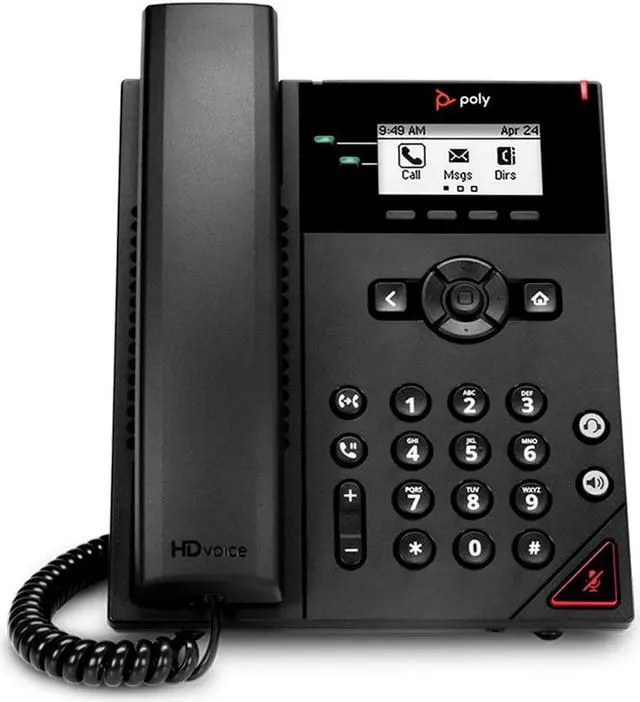 Alt view image 4 of 19 - Polycom VVX 150 2200-48810-025 Entry level IP Phone w/ 2 Line & SIP (VoIP)