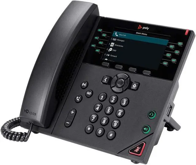 Alt view image 4 of 6 - Polycom VVX 450 Corded Desktop TAA Compliant VoIP Phone 220048840025