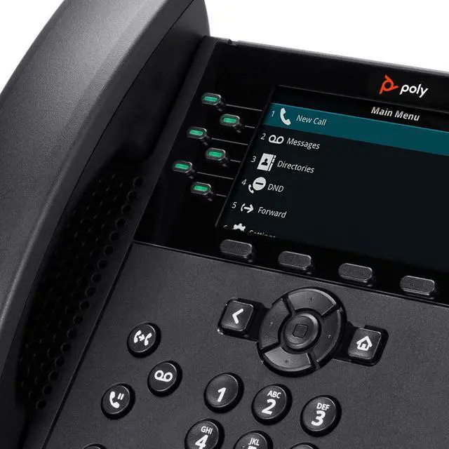 Alt view image 5 of 6 - Polycom VVX 450 Corded Desktop TAA Compliant VoIP Phone 220048840025
