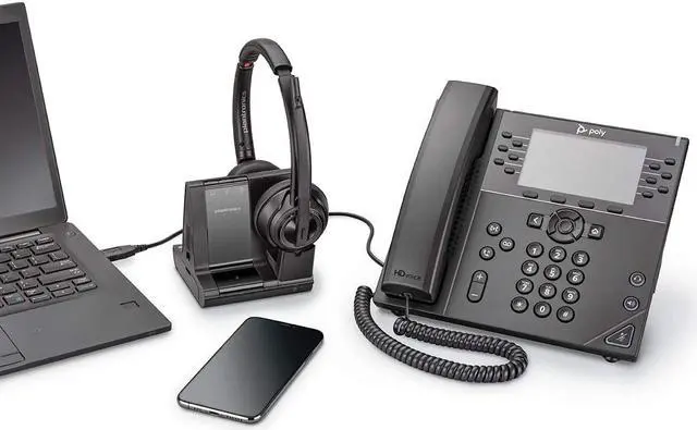 Alt view image 6 of 6 - Polycom VVX 450 Corded Desktop TAA Compliant VoIP Phone 220048840025