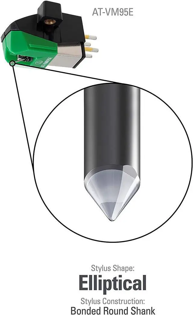 Alt view image 15 of 20 - Audio Technica AT-VM95E Dual Moving Magnet Cartridge