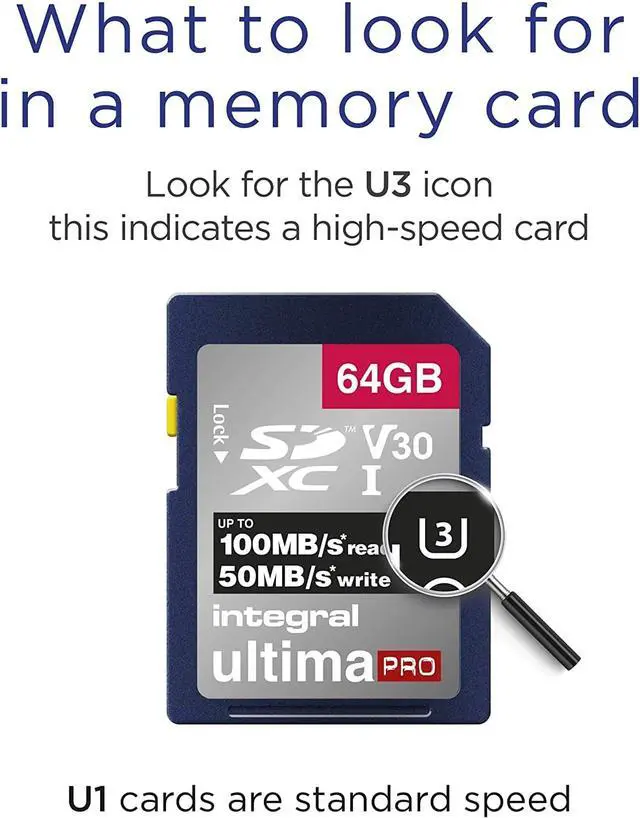 Alt view image 6 of 9 - 64GB Integral Ultima Pro SDXC 100MB/s CL10 UHS-1 U3 V30 Memory Card