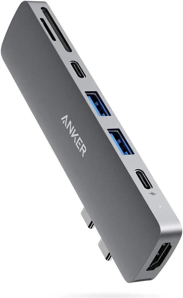 Alt view image 14 of 17 - Anker USB C Hub for MacBook, PowerExpand Direct 7-in-2 USB C Adapter, with Thunderbolt 3 USB C Port (100W Power Delivery), 4K HDMI Port, USB C and USB A 3.0 Data Ports, SD and microSD Card Reader