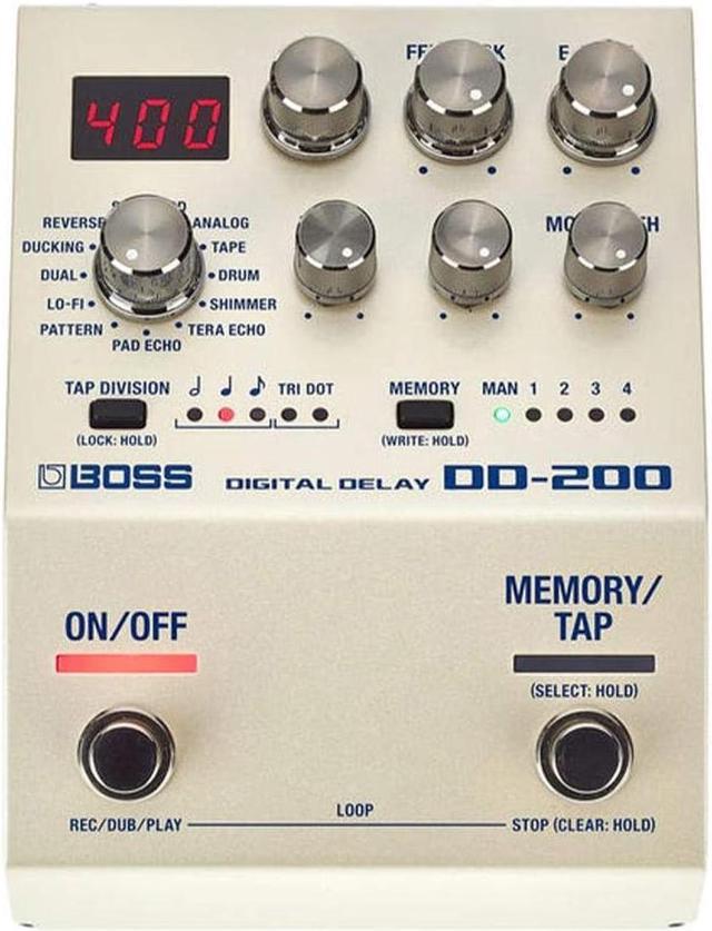 BOSS DD-200 Digital Delay Pedal, Fast, Easy Operation with Hands