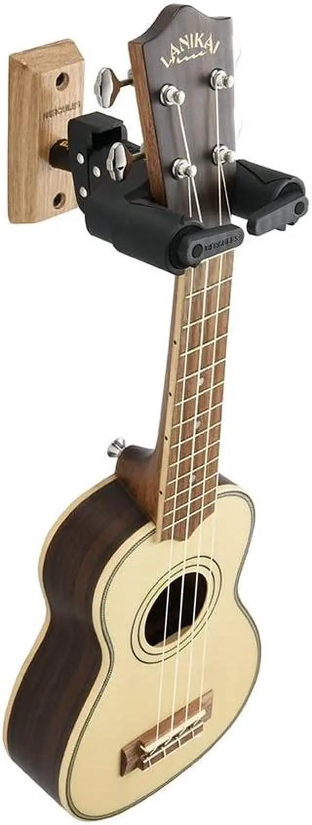 Alt view image 6 of 8 - Hercules Stands GSP38WB PLUS Auto Grip System (AGS) Guitar Wall Hanger Short Arm, Wooden Base