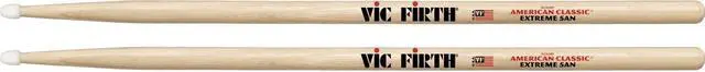 Alt view image 5 of 9 - Vic Firth Extreme 5A American ClassicÃƒâ€šÃ‚Â® Nylon Tip Hickory Drumsticks