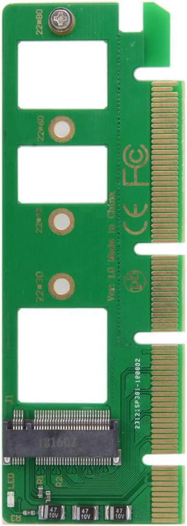 Alt view image 2 of 4 - JSER NGFF M-key NVME AHCI SSD to PCI-E 3.0 16x x4 Adapter for XP941 SM951 PM951 A110 m6e 960 EVO SSD
