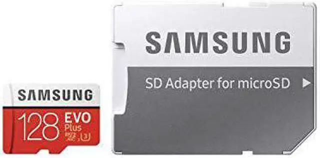 Alt view image 7 of 7 - Samsung MB-MC128HA/APC DCM 128GB 8pin microSDXC r100MB/s w60MB/s C10 U3 UHS-I Samsung EVO Plus microSDXC Memory Card w/ Adapter