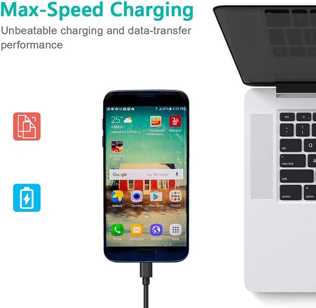 Alt view image 2 of 6 - Micro USB Cable, 1 meter Long Universal Micro USB Data Cord, High Speed Sync and Long Charger Cord Wire for Android for Samsung Galaxy S7 Edge, S7, S6 Edge,S6