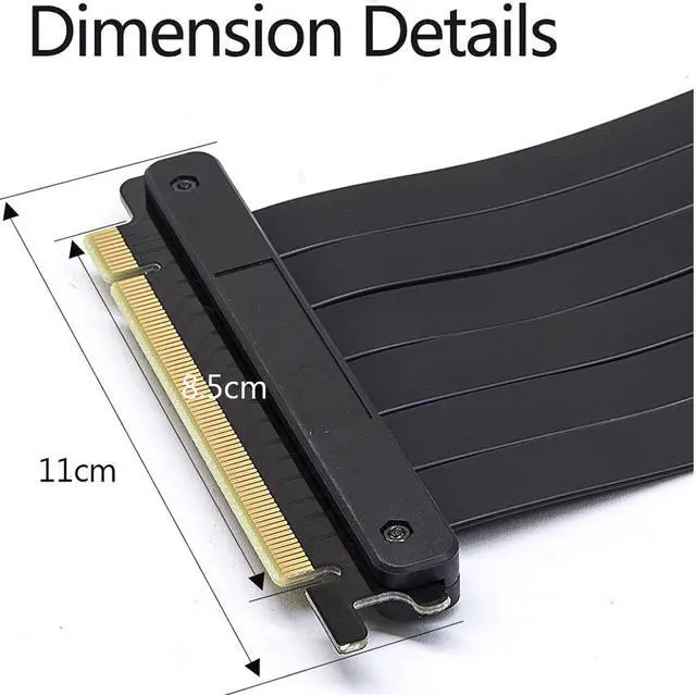 Alt view image 4 of 7 - Hipesen High Speed PCI Express Riser Card PCI-E 3.0 x 16 Riser Card Extender Ribbon Flexible Extension Cable 90 Degree for Computer Graphic Cards (20CM)