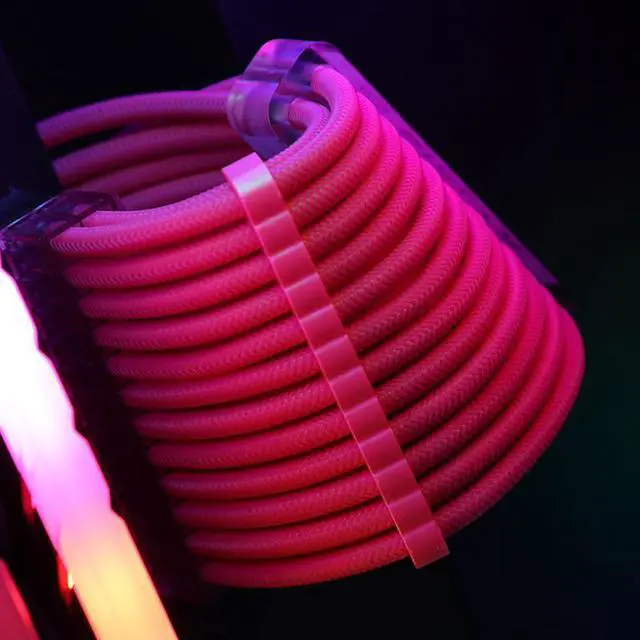 Alt view image 7 of 7 - Hipesen 20 Pieces Set = 24-pin x 4, 8-pin x 16, Cable Comb for 3 mm Cable, Can sleeve Up To 3.4 mm/0.13inch  (Pink)