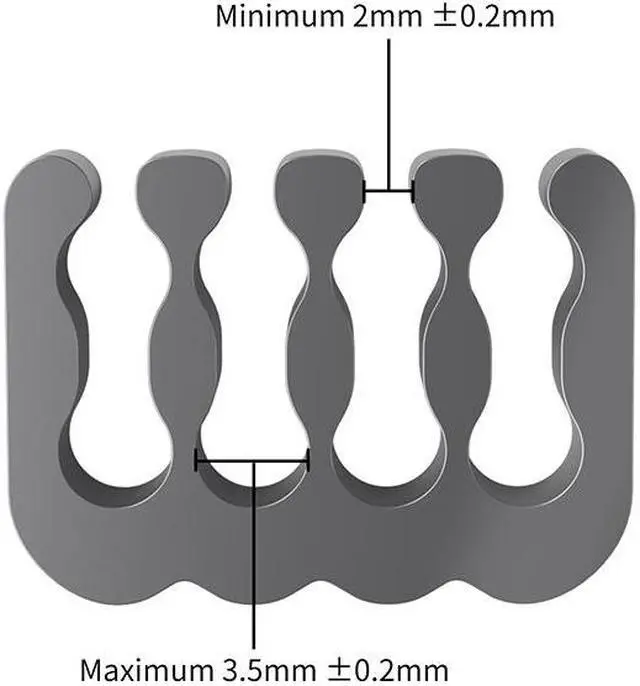 Alt view image 7 of 7 - Hipesen 20 Pieces Set = 24-pin x 4, 8-pin x 16, Cable Comb for 3 mm Cable, Can sleeve Up To 3.4 mm/0.13inch  (Gun Metal Gray)