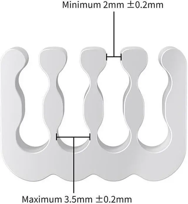 Alt view image 4 of 7 - Hipesen 20 Pieces Set = 24-pin x 4, 8-pin x 16, Cable Comb for 3 mm Cable, Can sleeve Up To 3.4 mm/0.13inch  (Pure White)