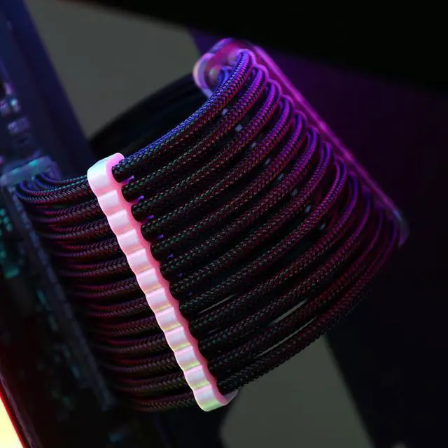 Alt view image 6 of 7 - Hipesen 20 Pieces Set = 24-pin x 4, 8-pin x 16, Cable Comb for 3 mm Cable, Can sleeve Up To 3.4 mm/0.13inch  (Pure White)