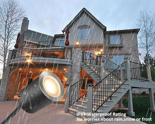 Alt view image 7 of 7 - Recessed LED Deck Light Kits with Protecting Shell f32mm,SMY In Ground Outdoor LED Landscape Lighting IP67 Waterproof,12V Low Voltage for Garden,Yard Steps,Stair,Patio,Floor,Kitchen Decoration