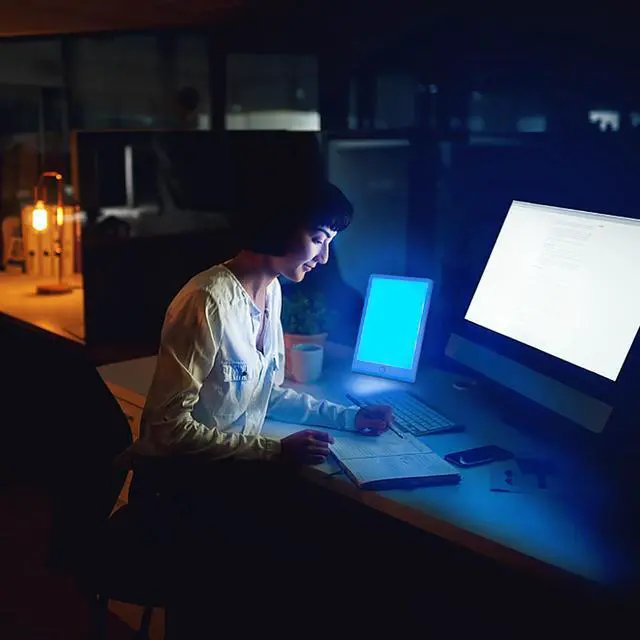 Alt view image 4 of 7 - Light Therapy Lamp, SMY Blue Light Energy Lamp and Adjustable LED Blue Light, Tablet One Touch with Timer, 100% UV Free