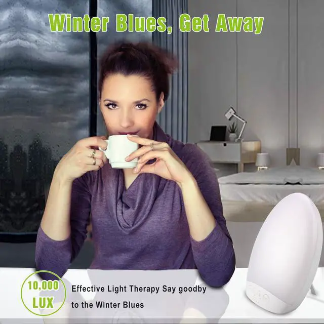Alt view image 7 of 7 - Light Therapy Lamp, SMY Lighting Unique Design UV-Free 10000 Lux LED Therapy Light, Timer Function, Bright White/Natural/Warm Lights, Adjustable Brightness Levels, Memory Function for a Happy Life