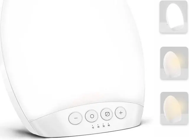 Main image of Light Therapy Lamp, SMY Lighting Unique Design UV-Free 10000 Lux LED Therapy Light, Timer Function, Bright White/Natural/Warm Lights, Adjustable Brightness Levels, Memory Function for a Happy Life