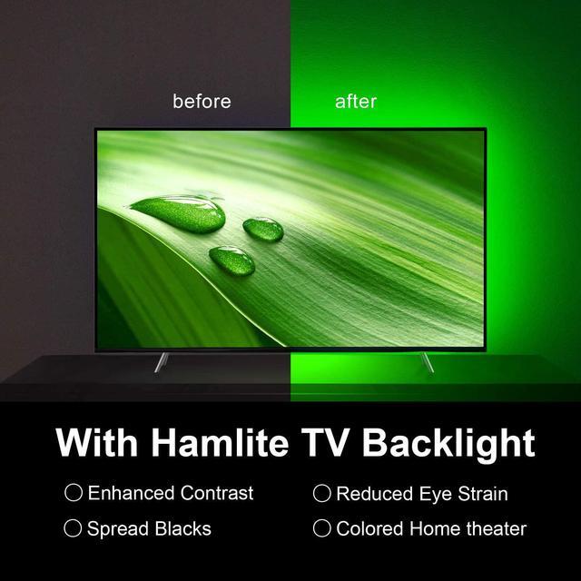 Alt view image 6 of 7 - LED TV Backlight,SMY USB LED Strip Light,RGB Multi-Colour LED Light Strip Kit Waterproof IP65, 30LED with Wireless Remote Controller for TV/PC/Laptop Bias Lighting (3.28Ft)