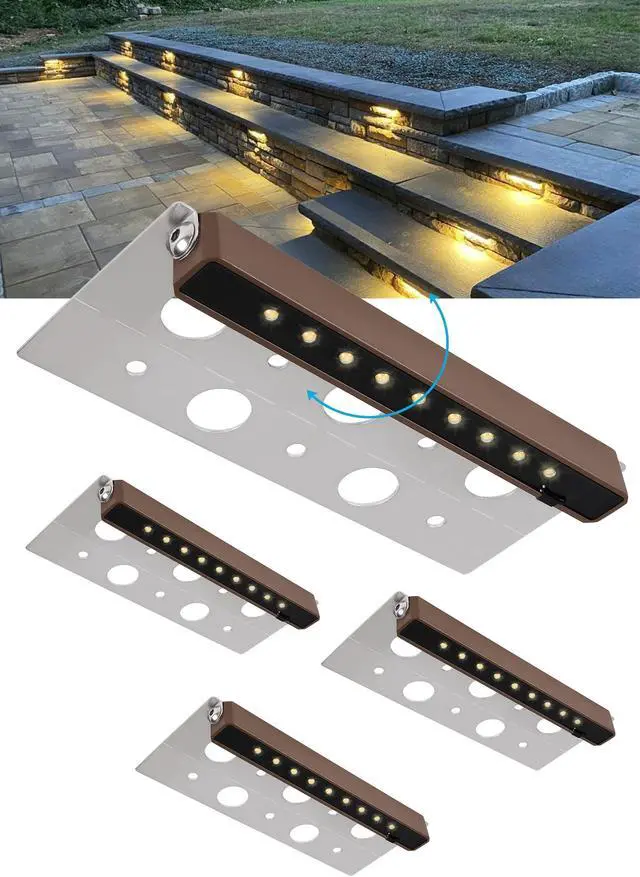 Main image of SMY Lighting 4Pack 7 Inch 2.5W LED Hardscape Lighting Retaining Wall Lights, IP68 Waterproof 12V-36V Low Voltage AC/DC Soft White 2700K Hardscape Paver Light Outdoor Step Lights 40,000 Hours Lifespan