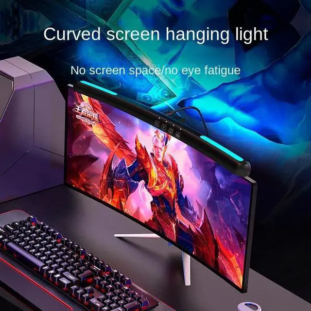 Alt view image 2 of 5 - SMY Lighting Computer monitor screen light, no glare, adjustable brightness/color temperature, TB-301SF