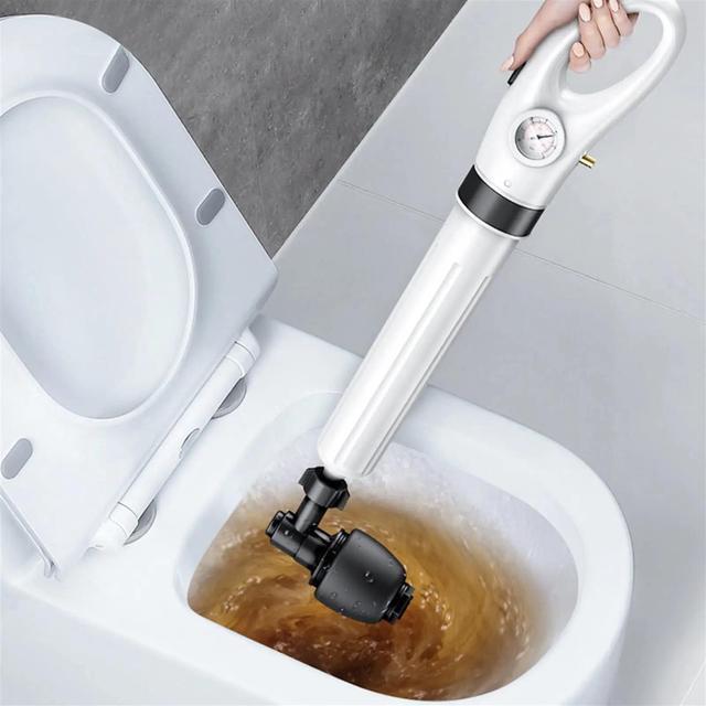 Alt view image 3 of 6 - Sewer Dredge Clogged Toilet Plungers Drain Blaster High Pressure Cleaner Air Drain Cleaner Manual Pneumatic Dredge Tools