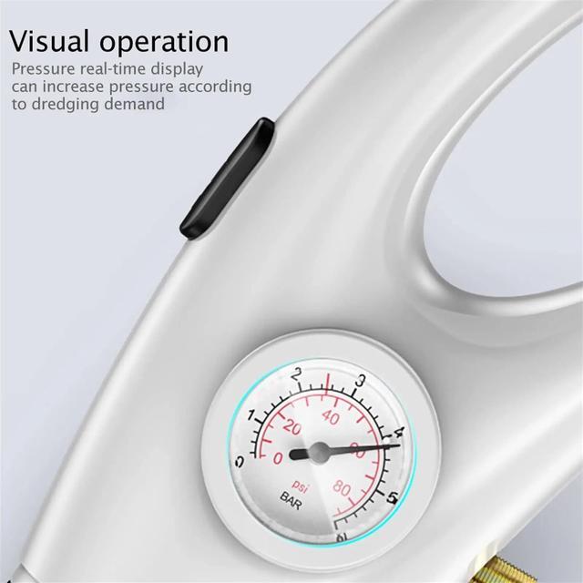 Alt view image 4 of 6 - Sewer Dredge Clogged Toilet Plungers Drain Blaster High Pressure Cleaner Air Drain Cleaner Manual Pneumatic Dredge Tools