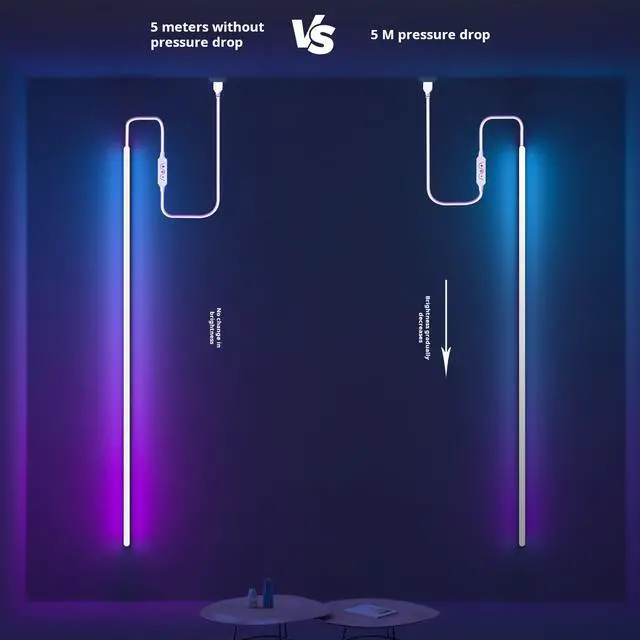 Alt view image 6 of 7 - SMY Lighting DC5V RGBIC Neon Lights with Bluetooth app with 24-key remote waterproof neon lights with RGB TV for  outdoor decorative lighting