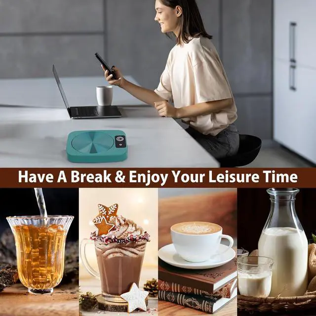 Alt view image 5 of 7 - Mug Warmer for Coffee, Electric Coffee Warmer for Desk with Automatic Constant Temperature, with Aluminum Metal Panel for Heating Coffee, Beverage, Milk, Tea and Hot Chocolate (No Cup)