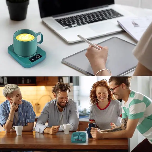 Alt view image 7 of 7 - Mug Warmer for Coffee, Electric Coffee Warmer for Desk with Automatic Constant Temperature, with Aluminum Metal Panel for Heating Coffee, Beverage, Milk, Tea and Hot Chocolate (No Cup)