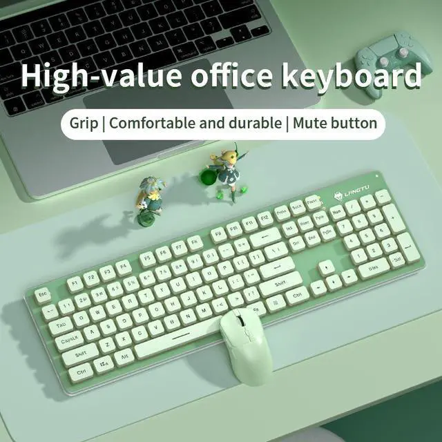 Alt view image 5 of 6 - Langtu L1 mechanical tactile silent wireless keyboard, volcano architecture key waterproof, single light backlight effect, universal model Black
