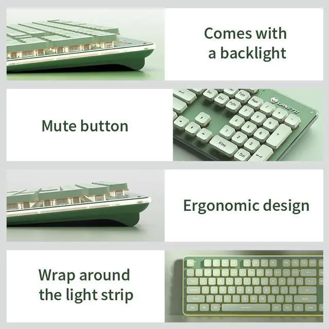 Alt view image 6 of 6 - Langtu L1 mechanical tactile silent wireless keyboard, volcano architecture key waterproof, single light backlight effect, universal model Black