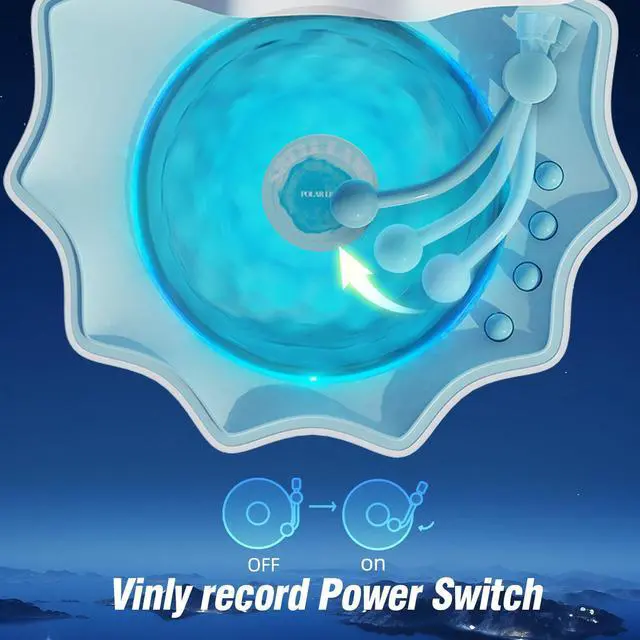 Alt view image 4 of 7 - Night Lights Bluetooth Speaker, Northern Lights Ocean Wave Projector Light, White Noise Aurora Projector for Home Decor/Relaxation/Party/Music/Gift (Blue)