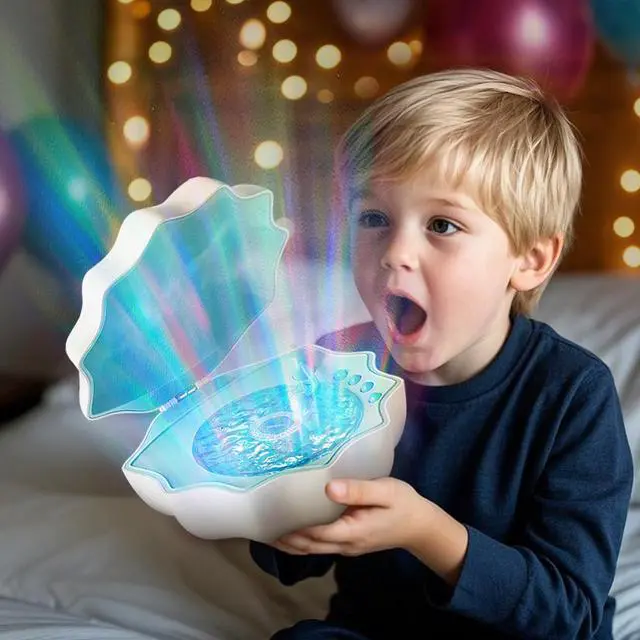 Alt view image 7 of 7 - Night Lights Bluetooth Speaker, Northern Lights Ocean Wave Projector Light, White Noise Aurora Projector for Home Decor/Relaxation/Party/Music/Gift (Blue)