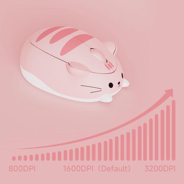 Alt view image 6 of 7 - Wireless gaming mouse pink, suitable for computers/laptops/desktops/PCs, Mac/Win compatible