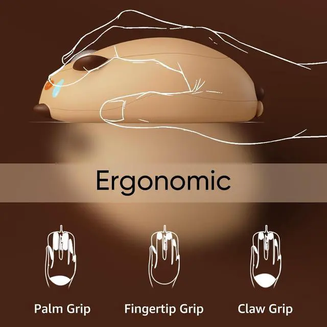 Alt view image 3 of 6 - SMY lighting Wireless gaming mouse pink, suitable for computers/laptops/desktops/PCs, Mac/Win compatible Kapibala