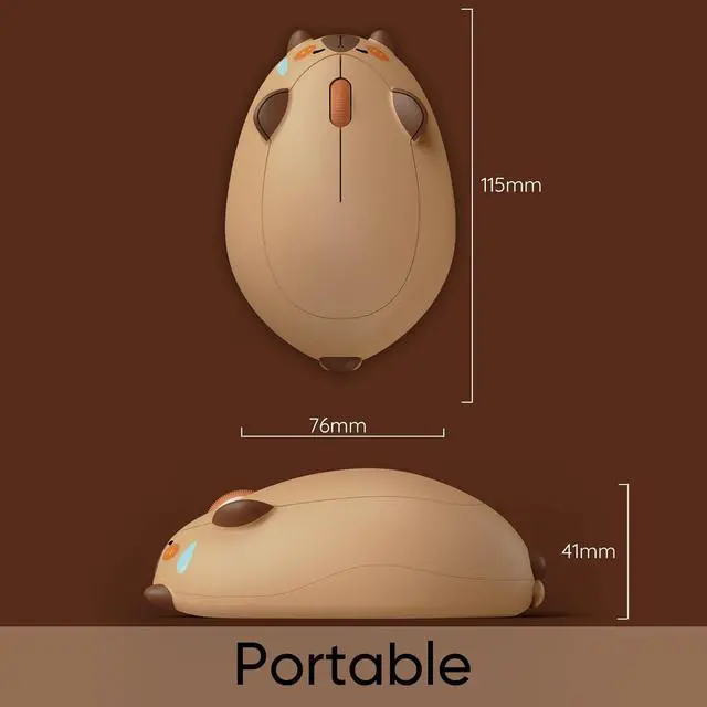 Alt view image 4 of 6 - SMY lighting Wireless gaming mouse pink, suitable for computers/laptops/desktops/PCs, Mac/Win compatible Kapibala