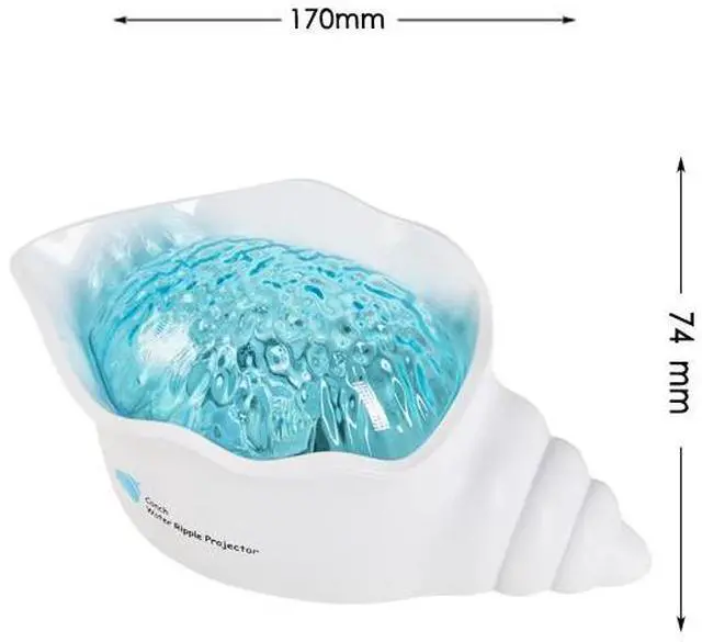 Alt view image 6 of 6 - Starry Sky Projection Lamp, Northern Lights Dynamic Water Wave Atmosphere Lamp A Gift from the Deep Sea Conch Projection Light