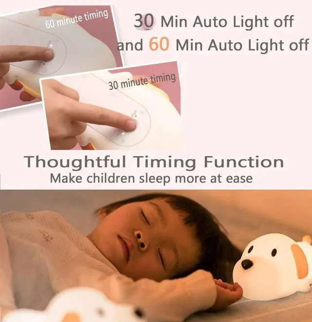 Alt view image 4 of 6 - Cute Soft Silicone Dog Lamp Dimmable Nursery Portable Puppy Kawaii Lamps