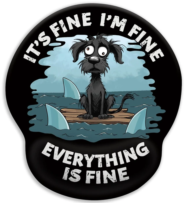 Main image of Funny Dog Ergonomic Mouse Pad with Gel Wrist Rest