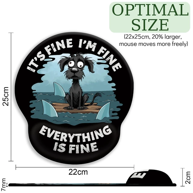 Alt view image 4 of 6 - Funny Dog Ergonomic Mouse Pad with Gel Wrist Rest