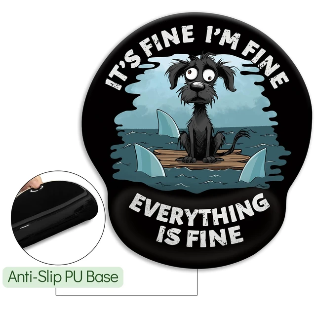 Alt view image 5 of 6 - Funny Dog Ergonomic Mouse Pad with Gel Wrist Rest