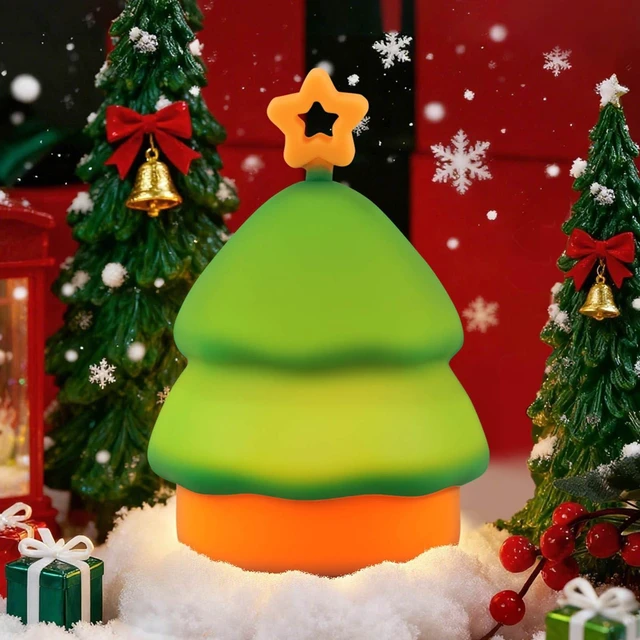 Main image of Cute Christmas Tree Night Light RGB Rechargeable for Nursery Bedroom