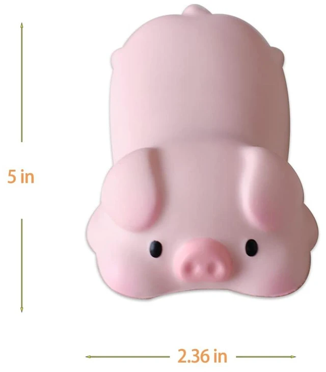 Alt view image 4 of 4 - Cute Wrist Rest Support for Mouse Computer Arm Rest for Desk Ergonomic Kawaii Office Supplies Slow Rising PU Mouse Pad (Pink Pig)