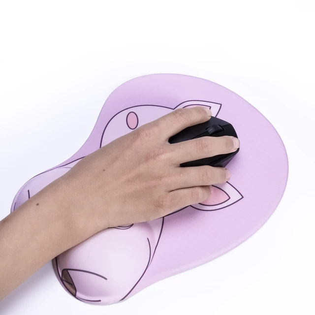 Alt view image 5 of 7 - Mouse Pad Wrist Support, Pig Shape Design Pink Mouse Pad with Non-Slip Base
