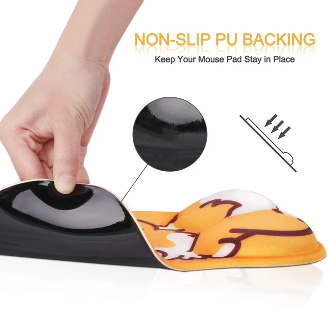 Alt view image 6 of 7 - Yellow Corgi Gel Mouse Pad with Wrist Rest, Cute Laptop Pad