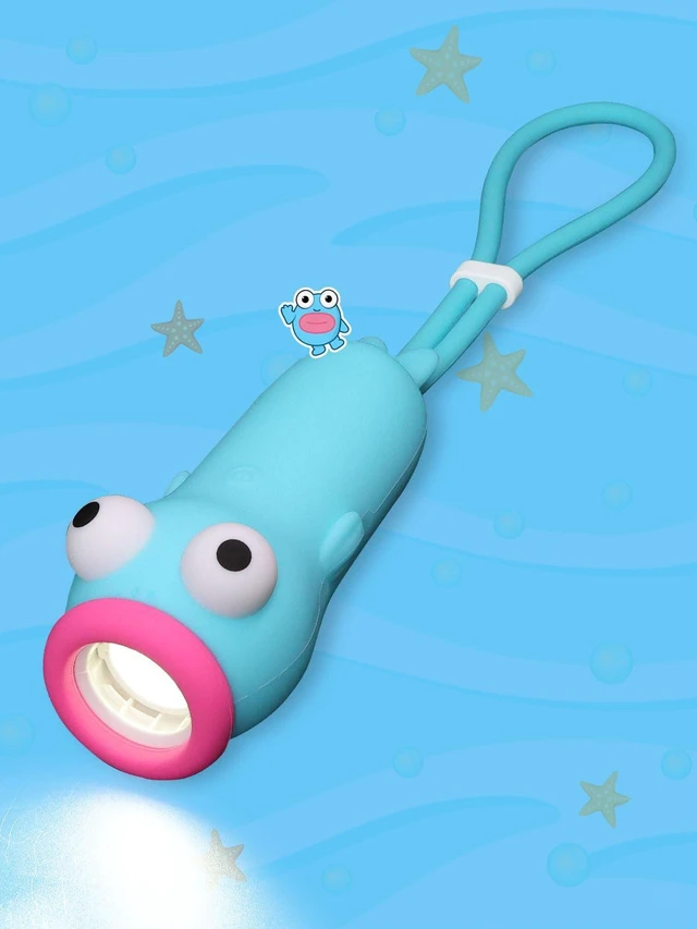 Main image of Silicone Flashlights, Cute Blue Fish Flashlight