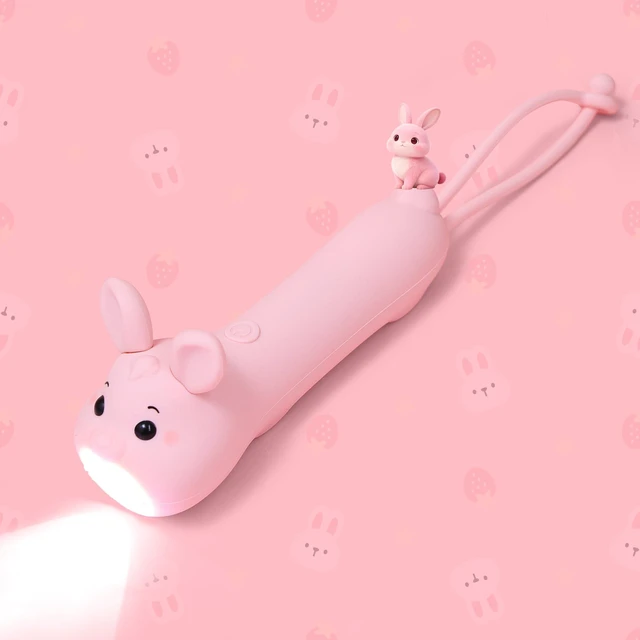 Main image of Silicone Rabbit Flashlight, Rechargeable Hanging Night Light for Camping, Night Walks and Home Use