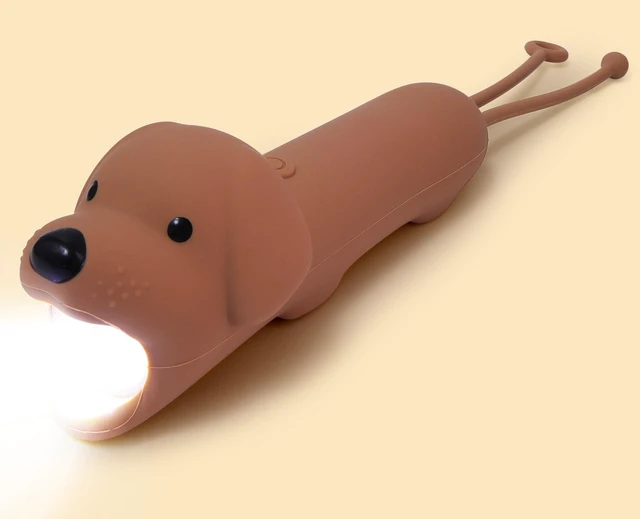 Main image of Cute Dog Dimmable Silicone Flashlight, Portable Animal Flashlights with Hanging Strap, Compact Rechargeable Camping Light for Hiking Emergencies and Outdoor Use